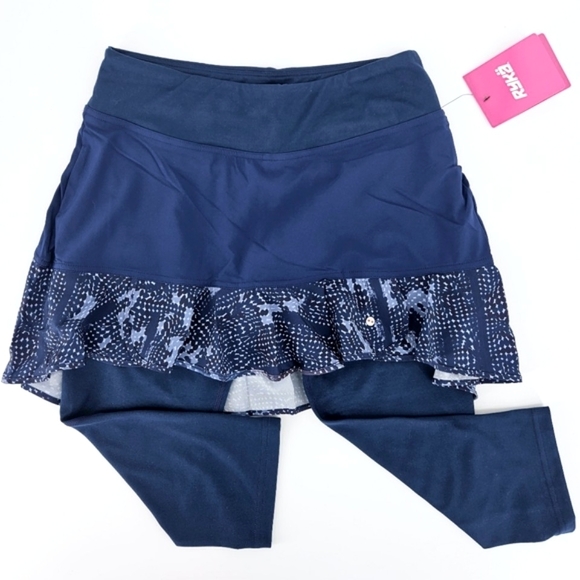 Ryka Women's Activewear Endurance Skirted Capris Leggings Tennis Skort szS NWT - Picture 1 of 11